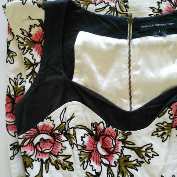 French Connection Floral Mini Dress - Black and Red - Picture 4 of 8